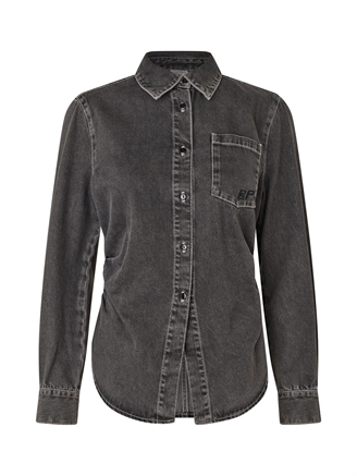 Baum und Pferdgarten Maria Denimskjorte Black Worn Denim